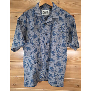 Howler Brothers Fighting Rooster Cactus Western Short Sleeve Button Shirt Men XL